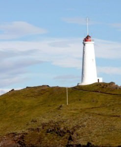 Reykjanesviti lighthouse at Reykjanes peninsula, south west of Iceland.