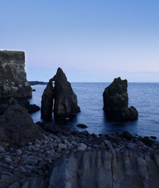 Reykjanes rocky beach is situated at the southwestern end of Iceland.