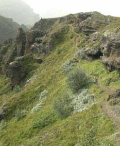 One of many hiking trails in Þórsmörk (Thorsmork) in sout of Iceland.