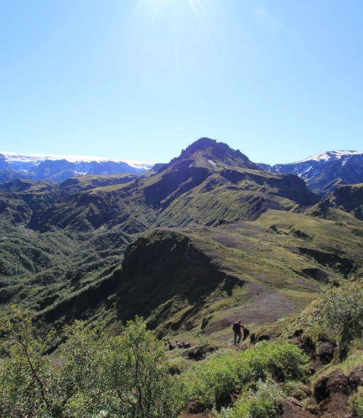 Þórsmörk (Thorsmork) is in between the glaciers Mýrdalsjökull, Eyjafjallajökull and Tindfjallajökull.