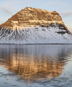 Kirkjufell's rising sun.